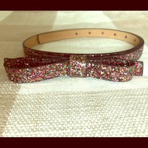 Kate Spade Multicolor Glitter Bow Belt!
